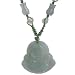 burmese0  - Handmade Green Burmese Jadeite Jade Knotted Laughing Buddah