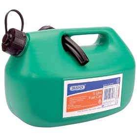 Draper 48358 5-Litre Green Plastic Fuel Can