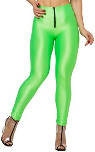 CARVIAN Stretch Variaty Colors High Waisted Leggings Pants Tights,X-Large,Green