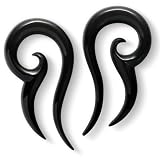 Pair of Black Water Buffalo Horn Hooks - BY10: 2g