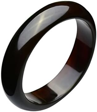 Parma77 Brazil Fashion Black Agate Jade Bangle Fashion Round Bracelet with Gift Packing (Medium)