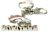 Silver Metal Denver Broncos Keychain
