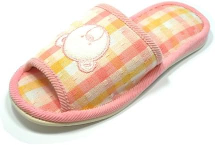 Ja26029/comfortable Teddy Bear Design House Slippers (S(WOMEN SIZE 5-6 ), PINK)