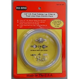 Du-Bro 681 Large Tubing, Filter, Fuel Line Clip Combo Pack from Fuel Filters