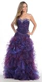 Strapless Layered Ruffle Prom Dress Long Wedding Gown #2778