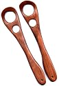 Left - Right Hand Mixing Spoon Pair Walnut USA Made