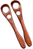 Left - Right Hand Mixing Spoon Pair Walnut USA Made