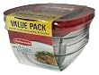 Rubbermaid 1-Cup Glass Food Storage Container with Easy Find Lid 3 Piece Value Pack