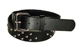 BeltsandStuds Goth Punk Zigzag Stud Studded Snap on Belt