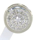 Pendentif + Chaîne Femme Pavage Or Blanc 375/1000 et Diamant Brillant 0.07 Carat HI-I1 - 17mm*14mm Chaîne 45 CM Image du produit