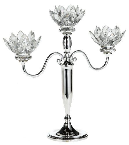 Godinger Silver Lotus 3 Light Candelabrum