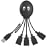 USB Hub 2.0 4-port For Mac and PC. True USB 2.0 Speed. Very Cute Octopus Design. (Black)