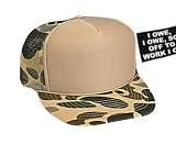 I OWE, I OWE, SO OFF TO WORK I GO Adult Mesh Back Cap / Hat Brown
Camo