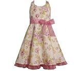 Bonnie Jean Pink Floral Halter Bow Sash Easter Spring Dress Girl 4-16