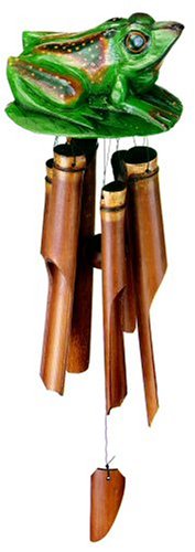 Asli Arts Model CFR403 Frog on Lily Pad Bamboo Chime