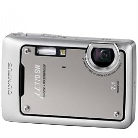 Olympus Mju 770 SW Digital Compact Camera - Titanium Grey (7.1MP, 3x Optical Zoom) 2.5" LCD