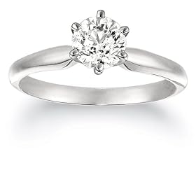 Platinum Round Solitaire Diamond Engagement Ring Platinum Round Solitaire Diamond Engagement Ring