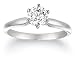 Platinum Round Solitaire Diamond Engagement Ring (1 ct, G-H Color, VS2 Clarity)