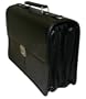 GM Cadillac Triple-Gusset Executive Leather Computer Briefcase