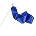Voberry Dancing Ribbon Streamer Gym Rhythmic Rod Art Gymnastic Ballet Twirling Stick 4M (Blue)