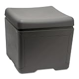 Iceberg Otto Storage Ottoman, Charcoal/Charcoal 64537