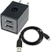 Motorola SPN5689A OEM Dual Port Universal Wall Charger with Micro USB Data Cable for Motorola Droid RAZR MAXX XT916 XT913, Admiral PAX XT603, Atrix 2, DROID RAZR XT912 HD, Photon 4G, Triumph WX435, Theory WX430, Titanium i1x, i412, XPRT