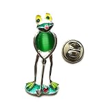 Green Golf Freaky Frog Pin with Genuine Austrian Crystal