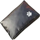 Posh Pets Dog Pet Bed Black PVC Leather Look Medium New