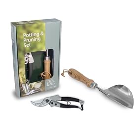 Threesixty Innovation PTRS077 Garden Angels Potting and Pruning Set, Steel and Wood