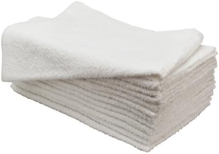 12 Pack 16" x 27" Cotton Hair Drying Towels White