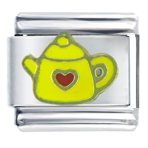 Yellow Teapot Autumn Fashion Jewelry Italian Charm