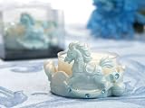 Rocking Horse Candle Holder in Blue Color w Blue Crystal Accents (Set of 12) - Baby Shower Gifts &
