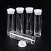 Craftdady 200PCS Clear Test Tube Plastic Bead Storage Organizer Containers with Lid, 15mm Wide, 55mm Long