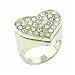 Sterling Silver Cz Heart Right Hand Ring