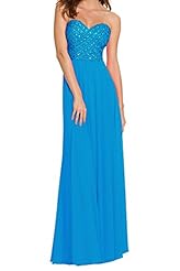 Sweetheart Chiffon Beaded Lace-Up Crystal Corset Empire   Waistline Evening Dress/Prom Dress/Party Dress/Wedding Dress 