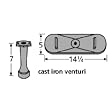 Oval Single Cast Iron Burner Straight Venturi