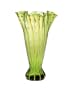 Eastern Design Celadon Lily Pad Art Glass Vase