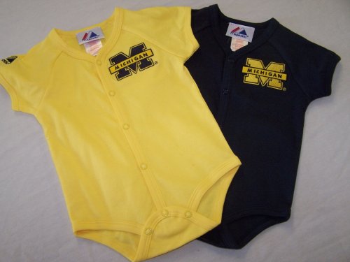 Michigan Wolverines Baby Twin Creepers