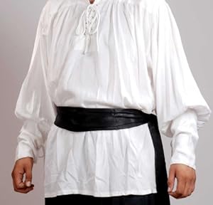 Pirate Buccaneer Renaissance Medieval Costume Bandana Sash (Black)