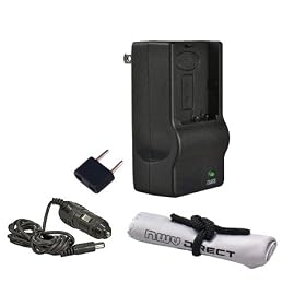 Nikon D3200 Off Camera 'Intelligent' AC & DC Rapid Charger + Nwv Direct Microfiber Cleaning Cloth.