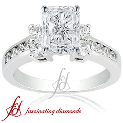 2 Ct Radiant Cut Diamond Engagement Ring FLAWLESS GIA