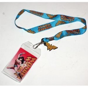  Wonder Woman Logo Lanyard with Rubber Charm