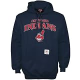 Cleveland Indians Navy Blue Arch Team Name Hoody Sweatshirt