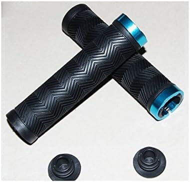 YC Sports - Double Lock on Locking Bicycle Handlebar Grips Cycle Bicycle Mountain Bike (blue)