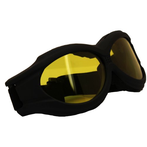 Birdz Eyewear - The Buzzard - Motorcycle Goggle Fits Over Glasses Yellow Lens