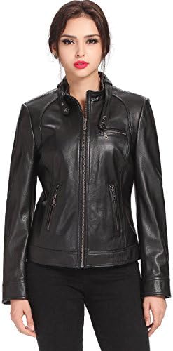 Cruzer Women's "Julie" Cowhide Leather Motorcycle Jacket - Black XL