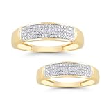 0.38 Carat Diamond Wedding Band Set in 14K Gold