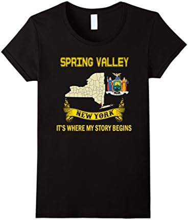 Women's Spring Valley NewYork TShirt XL Black