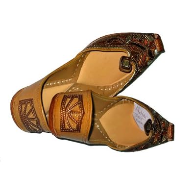 Fashion Shoes-phulkari Handcrafted Leather Casual Footwear for Women