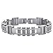 Titanium Silver Tone Men's Tennis Bracelet